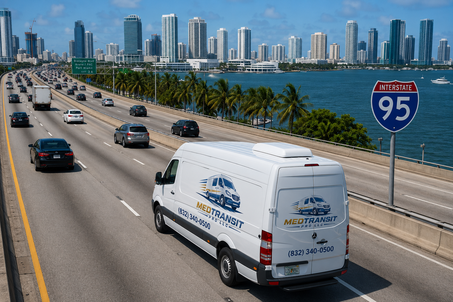 Van MedTransitPro en la I-95